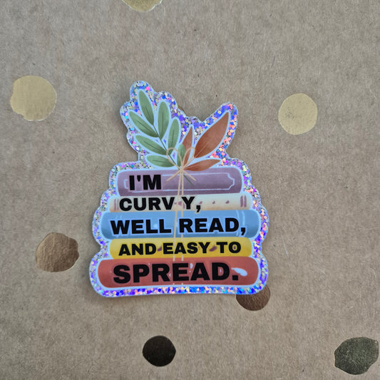 Stickers by Nicci  - Glitter Curvy, Well Read, & Easy To Spread