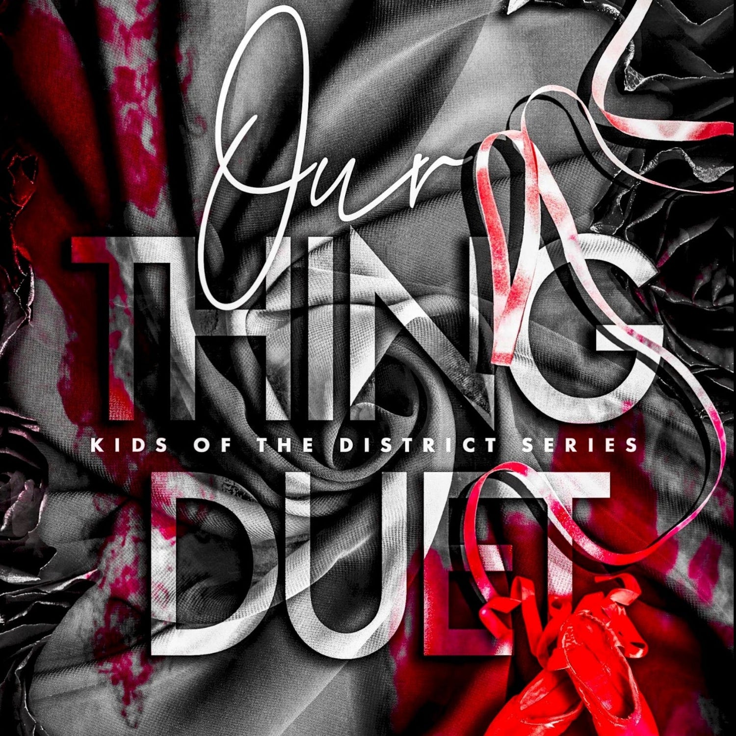 Book cover of 'Our Thing' by Nicci Harris with roses and text design.