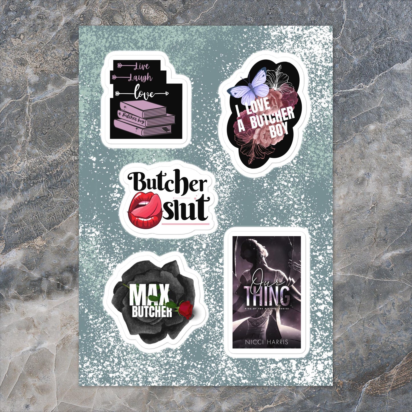 Sticker sheet (8 X 5.5 INCH) - Max Butcher